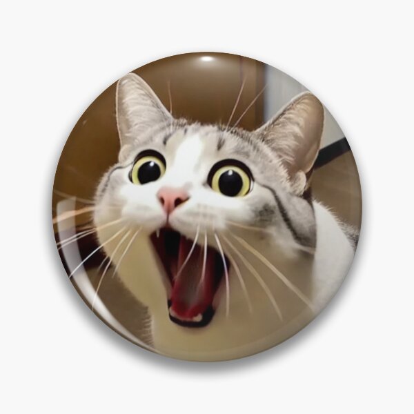 Item preview, Cat Screaming Meme - When You Realize You Forgot to Feed the Cat designed and sold by CatmemesArt.