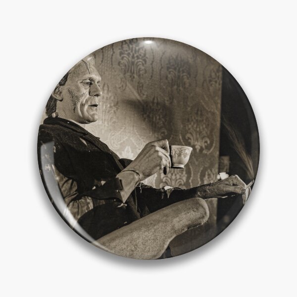 Aperçu de l'œuvre La pause café monstre de Fankenstein. Boris Karloff boit du café.  créée et vendue par el-padre.