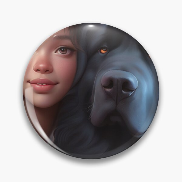 Item preview, Pretty Girl with Newfoundland Dog designed and sold by Annabelly321.