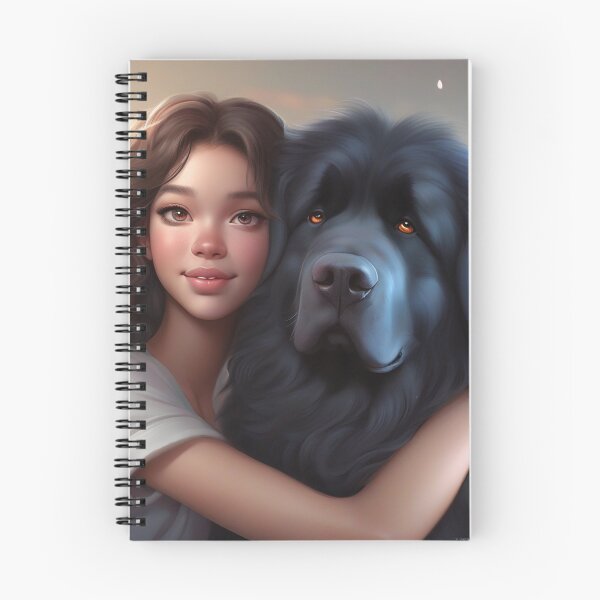 Item preview, Pretty Girl with Newfoundland Dog designed and sold by Annabelly321.