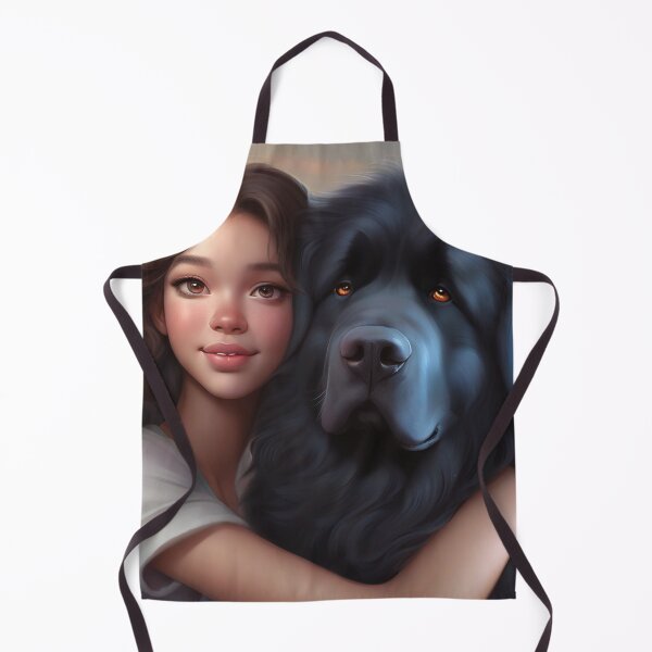Item preview, Pretty Girl with Newfoundland Dog designed and sold by Annabelly321.