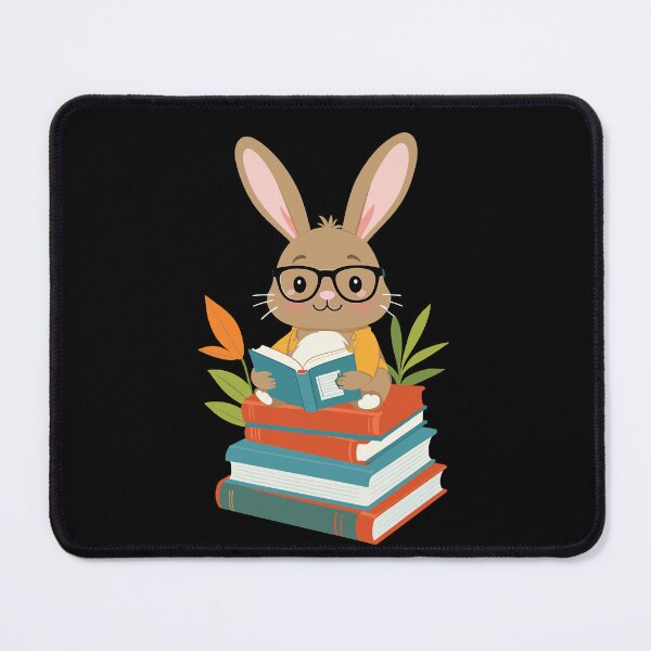 Item preview, Reading Bunny Enthusiastic Book Lover Bunny designed and sold by LuminOrb.