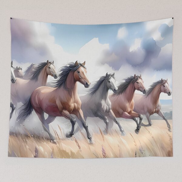 Item preview, Horses running freely in the wild designed and sold by RubisLeaf.