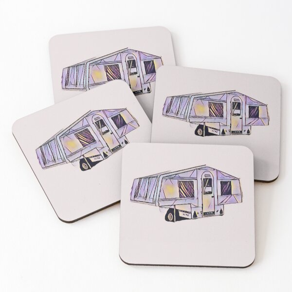 Item preview, Yellow and Light Blue Trailer Tent designed and sold by BeccaAelishe.