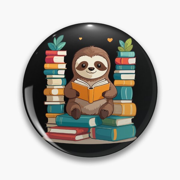 Item preview, Funny Book Lover Sloth Reading Bookworm Cute designed and sold by LuminOrb.