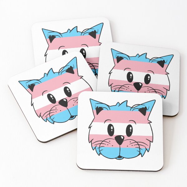 Item preview, Transexual Flag Cat designed and sold by PineKonePixels.