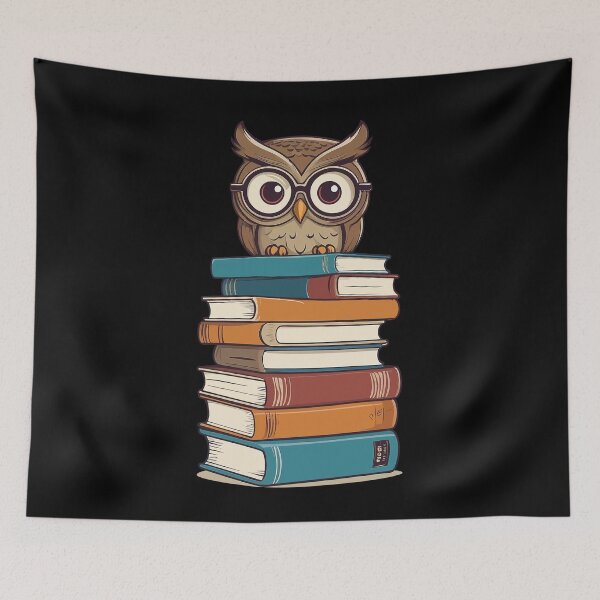 Item preview, Cute Book Loving Owl Sweet Bookworm Reading Owl designed and sold by LuminOrb.