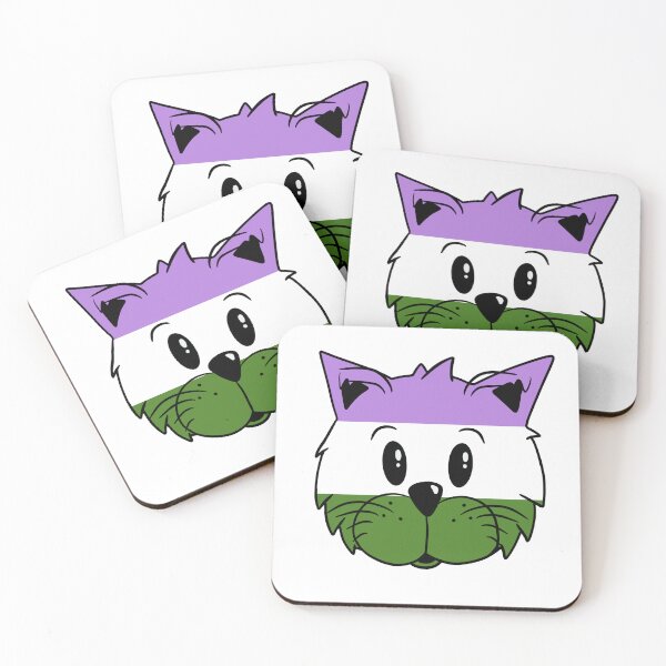 Item preview, Gender Queer Flag Cat designed and sold by PineKonePixels.