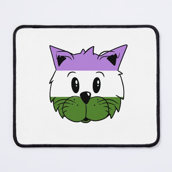 Item preview, Gender Queer Flag Cat designed and sold by PineKonePixels.