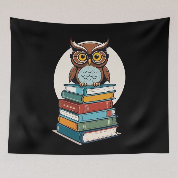 Item preview, Cute Book Owl Sweet Illustration Funny Bookworm designed and sold by LuminOrb.