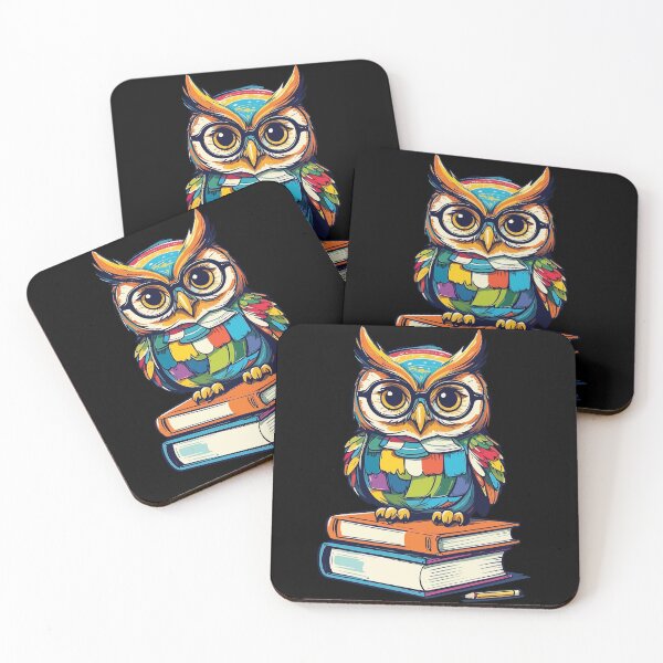 Item preview, Cute Book Owl Reading Fun Illustration designed and sold by LuminOrb.