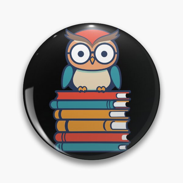 Item preview, Cute Owl Illustration for Book Lovers Eule designed and sold by LuminOrb.