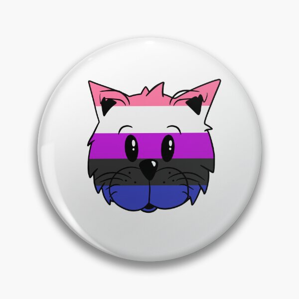 Item preview, Gender Fluid Flag Cat designed and sold by PineKonePixels.