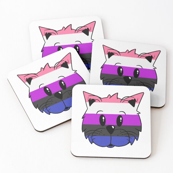 Item preview, Gender Fluid Flag Cat designed and sold by PineKonePixels.