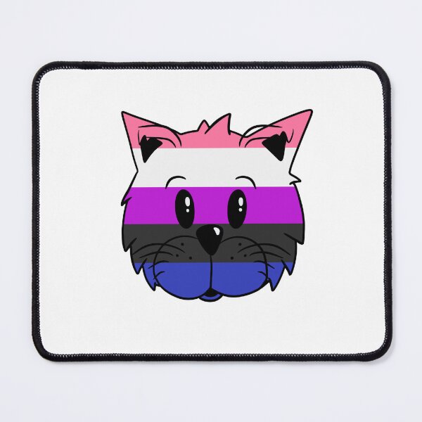 Item preview, Gender Fluid Flag Cat designed and sold by PineKonePixels.
