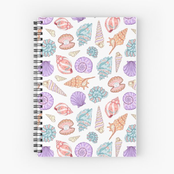 Item preview, Seamless Colorful Pastel Seashell Pattern on White Background designed and sold by Alex Jade.