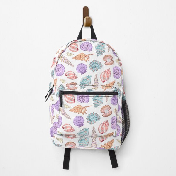 Item preview, Seamless Colorful Pastel Seashell Pattern on White Background designed and sold by Alex Jade.