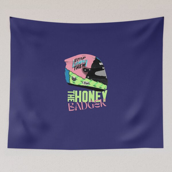 Item preview,  Daniel Ricciardo honey badger helmet ispired design designed and sold by Pink Polar F1.