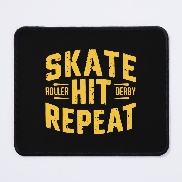 Item preview, Skate Hit Repeat funny Roller Derby jammer flat track quad skates roller rink bout designed and sold by w1ckerman.