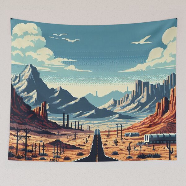 Item preview, Fallout Long Lonely Road Pixel Artwork designed and sold by Clearo-Carter.