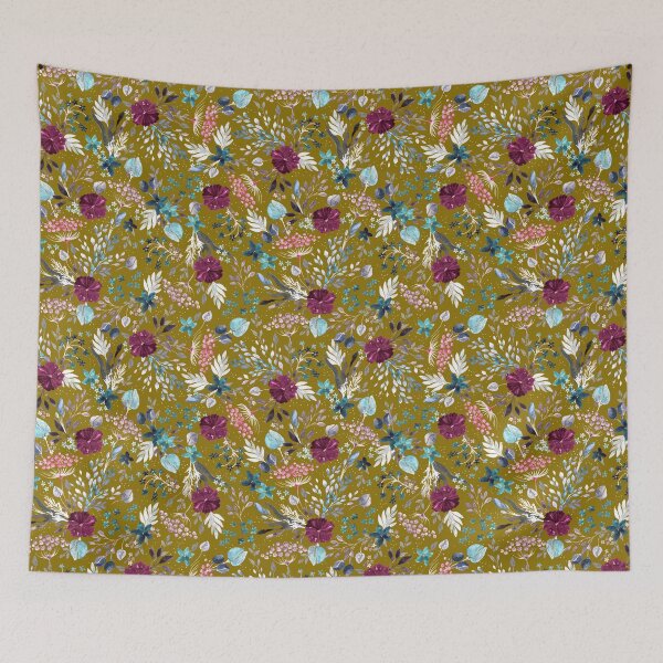 Item preview, Wild Grasses, Mustard background designed and sold by Alex  Blud.