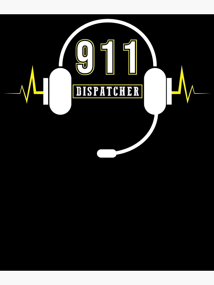 911 dispatcher headset and heartbeat svg