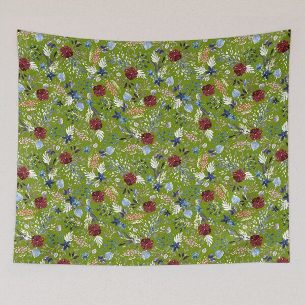 Item preview, Wild Grasses, Green background designed and sold by Alex  Blud.