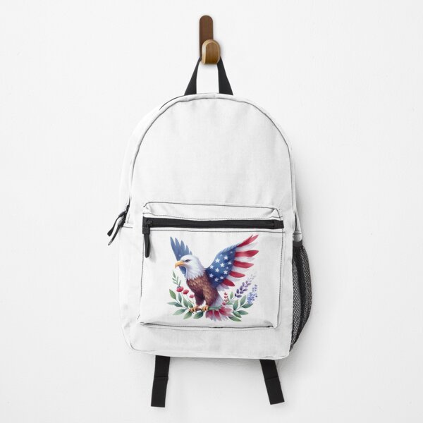 Item preview, 4th July watercolor eagle with american flag gift designed and sold by BlushRoses7.