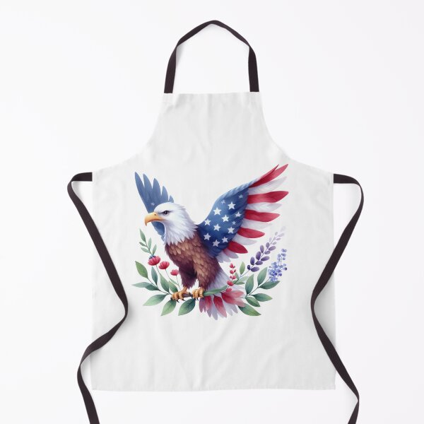 Item preview, 4th July watercolor eagle with american flag gift designed and sold by BlushRoses7.