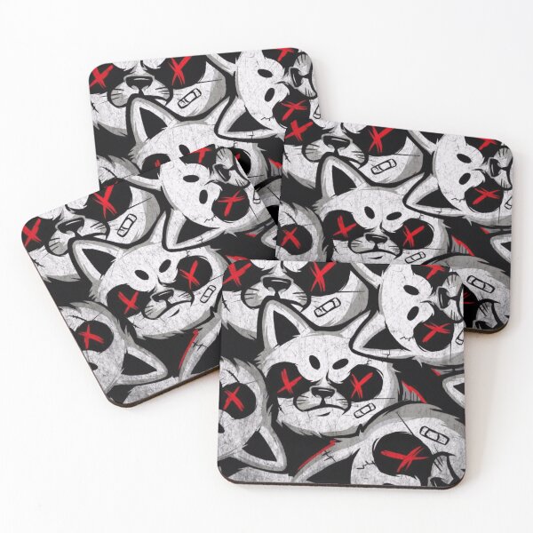 Item preview, cat, bad ass, evil, pattern, design designed and sold by NAVAL00.