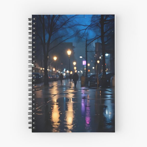 Item preview, road reflection after raining street light empty road view low angle shot designed and sold by JaiStudio.