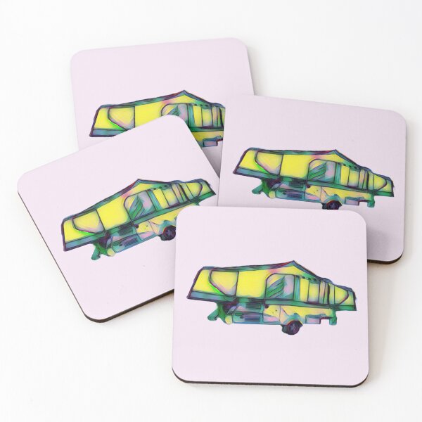 Item preview, Folding Caravan Splash of Yellow, Green and Purple designed and sold by BeccaAelishe.