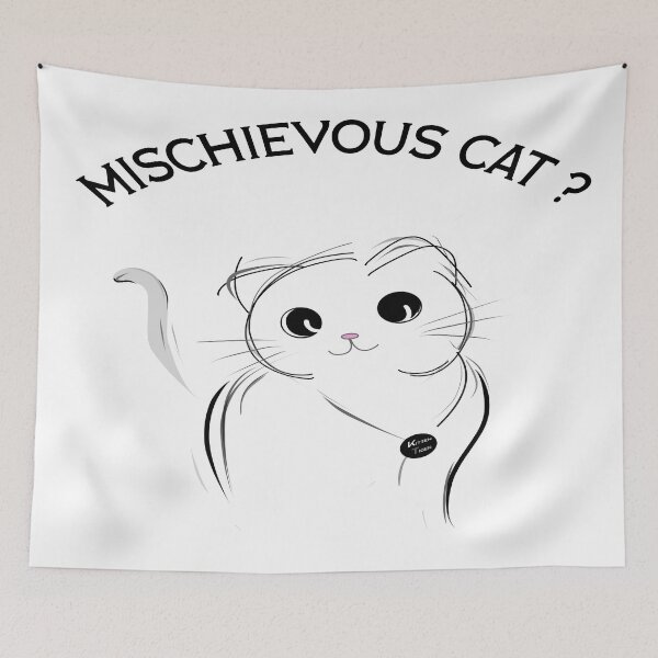Item preview, personal lies, cat lies, pet lies, instructive lesson of a Kitten cat, line art, tiger cub, mischievious cat or tiger? designed and sold by Bobraiis.