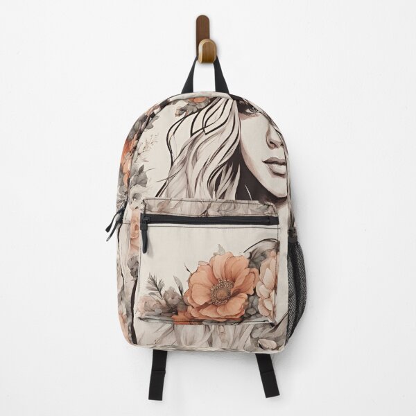 Item preview, Blossoming Grace: A Woman Adorned in Flowers designed and sold by Emilyprintart.