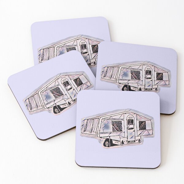 Item preview, Grey and Blue Trailer Tent designed and sold by BeccaAelishe.