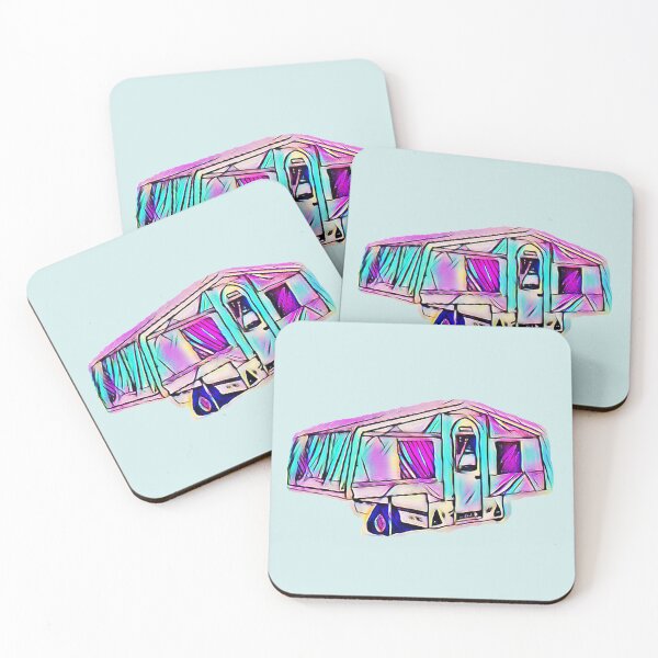 Item preview, Pink and Blue Trailer Tent designed and sold by BeccaAelishe.
