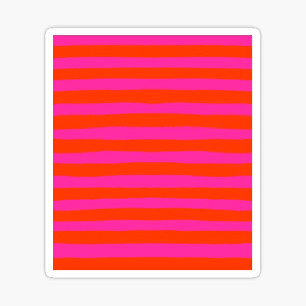Item preview, Hot Pink and Orange Painterly Freehand Stripes designed and sold by OneThreeSix.
