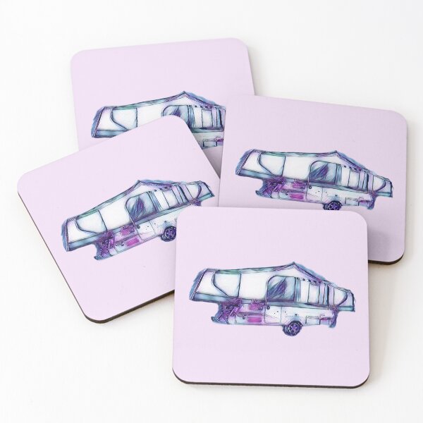 Item preview, Purple and Blue Folding Caravan designed and sold by BeccaAelishe.