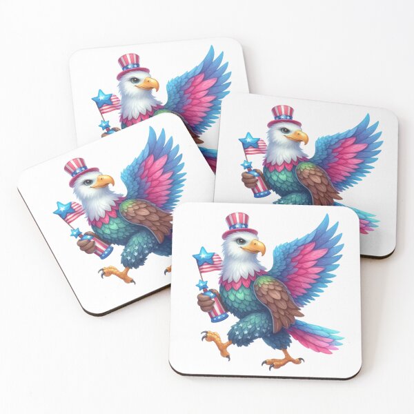 Item preview, 4th July american eagle in pink and blue gift designed and sold by BlushRoses7.