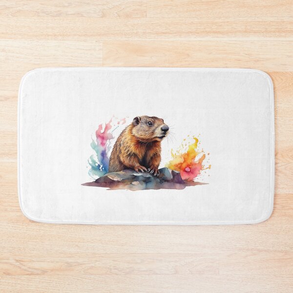 Item preview, a marmot as a digital watercolor designed and sold by Rose Design & Photos.