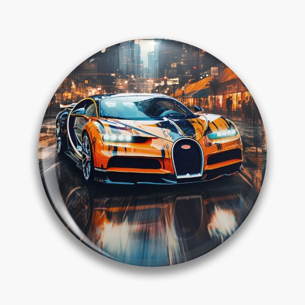 Item preview, Bugatti Chiron Hypercar in Rainy City Style designed and sold by RevUpDesign.