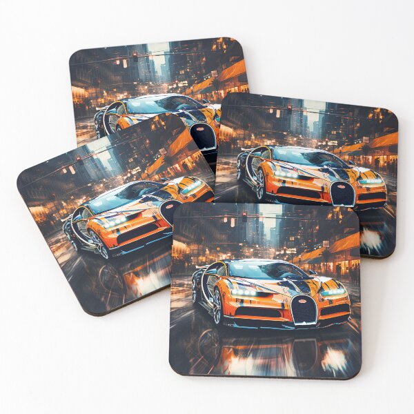Item preview, Bugatti Chiron Hypercar in Rainy City Style designed and sold by RevUpDesign.