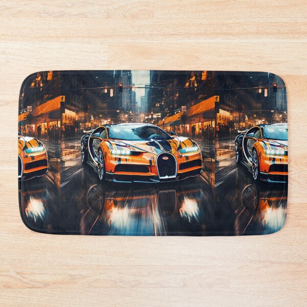 Item preview, Bugatti Chiron Hypercar in Rainy City Style designed and sold by RevUpDesign.