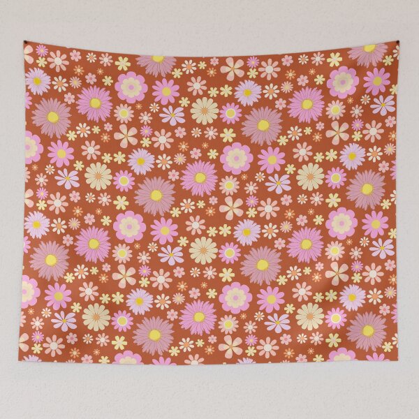 Item preview, 70's Style Flowers Daisy Pattern designed and sold by CreativeCanvas8.