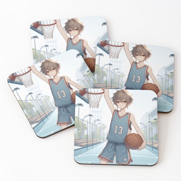 Item preview, Cute Cool Anime guy playing basketball, Pretty guy dribbling, Beautiful sports professional male basketballer at tournament jump shooting (SGVisionary) designed and sold by SGVisionary.