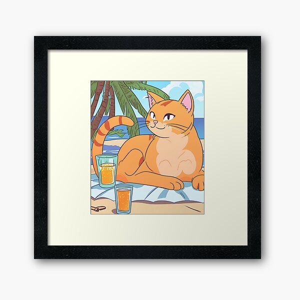 Item preview, Orange Cat On Vacation designed and sold by ArtistMart.