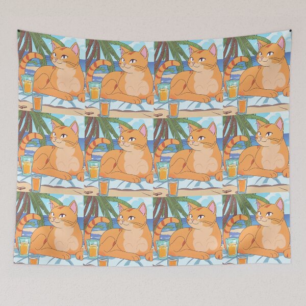 Item preview, Orange Cat On Vacation designed and sold by ArtistMart.