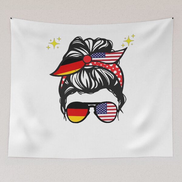 Item preview, American Germany Flag Half American Half German Women Girls Kids designed and sold by ZANNIX.