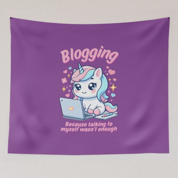 Item preview, Unicorn Blogging Shirt | Blogger Shirt | Gift for Blogger designed and sold by Brudy-R.