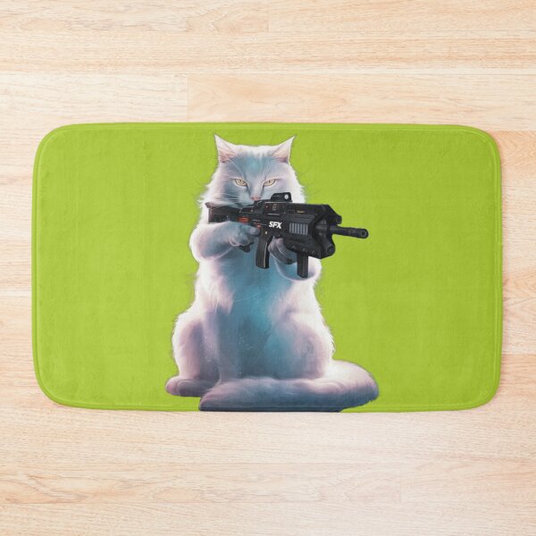 Item preview, cat cute military tactical gun army combat kitty adorable  designed and sold by thechoice1.